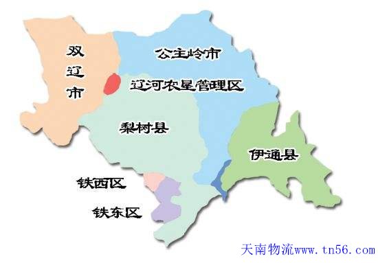 天南物流四平市舆图