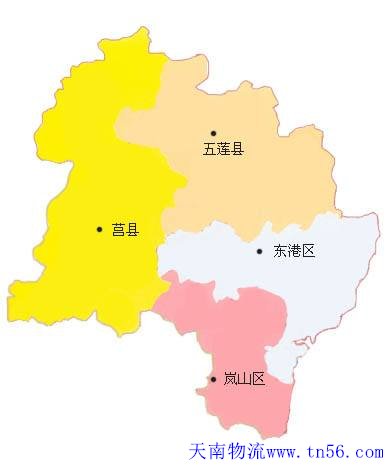 东莞到日照市物流舆图